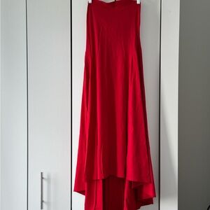 Susana Monaco Vibrant Red High Low Skirt
